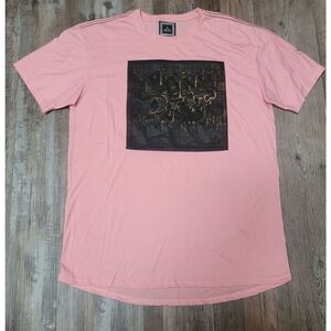 CR-24 Bordo Cromato Men’s Drip Embossed Pink Short Sleeve T-shirt 3XL